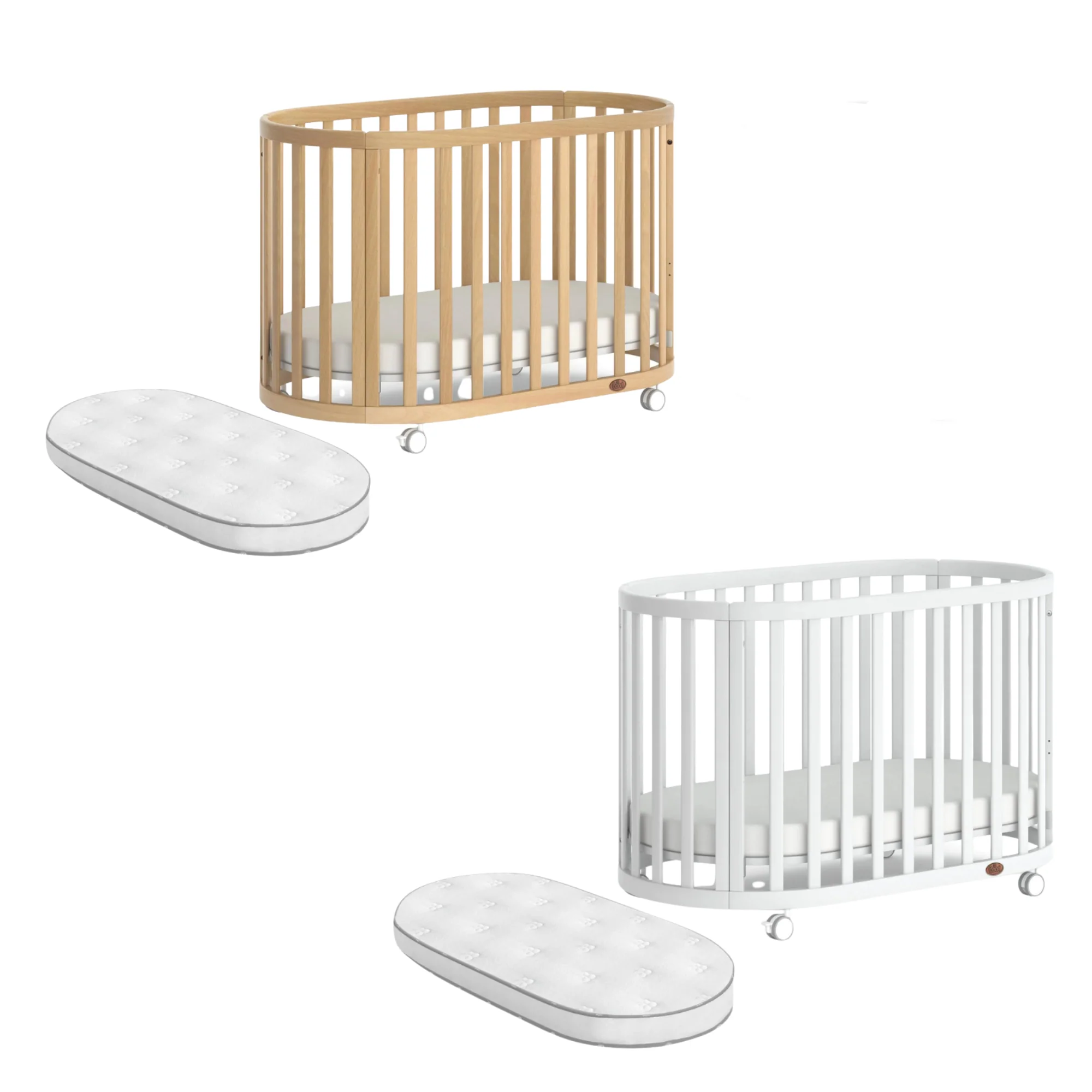 Boori Eden Oval Cot With Pocket Spring Mattress
