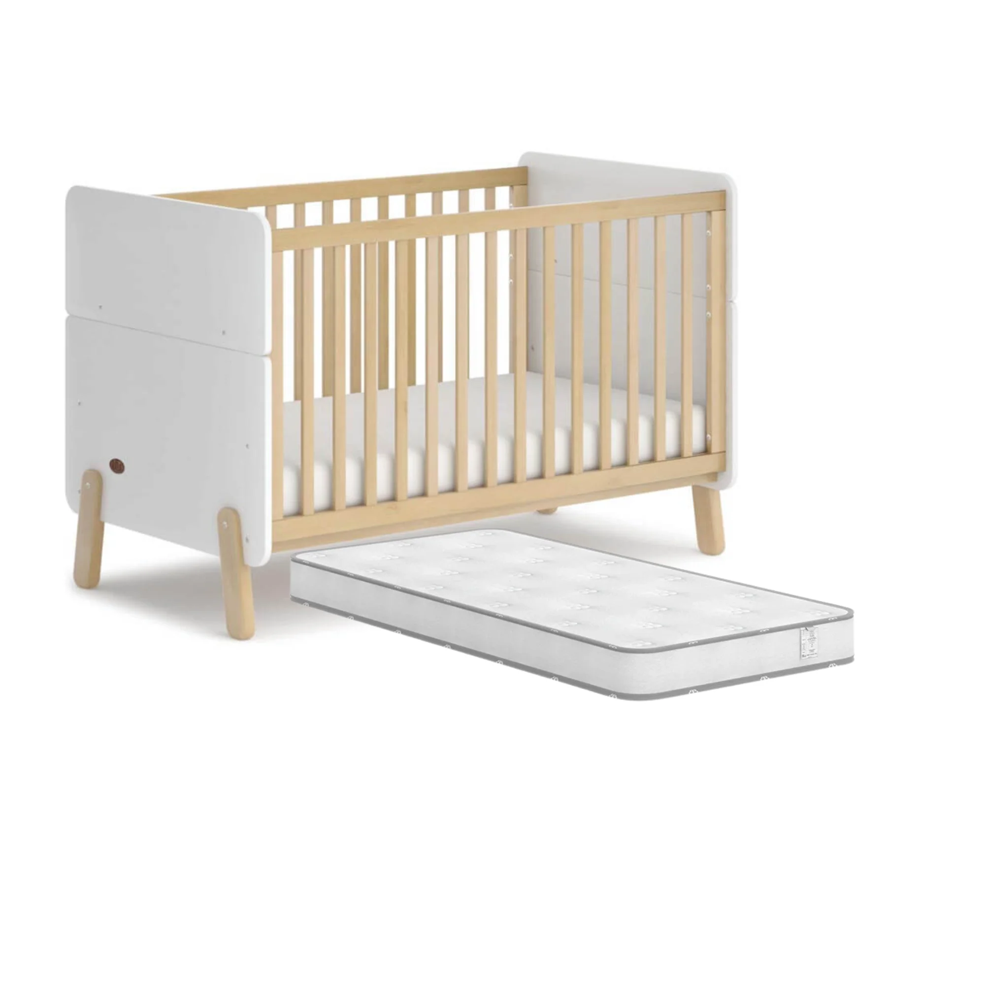 Boori Natty Cot Bed and 132 x 70 Pocket Spring Mattress