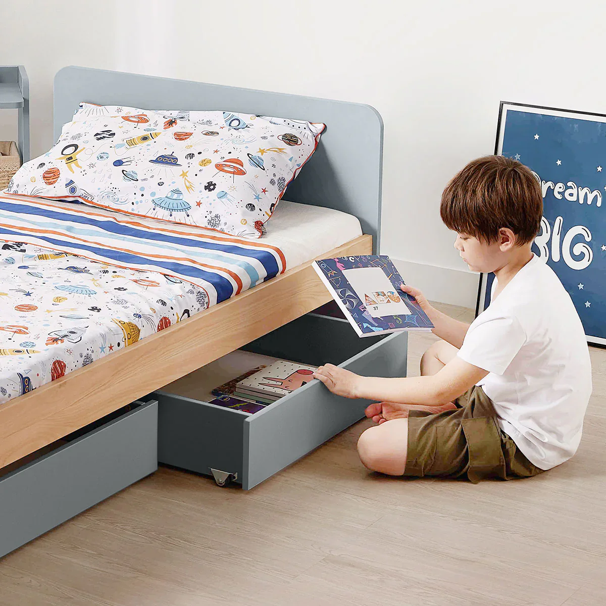 Boori Neat Under Bed Storage Drawer Oak - Image 4