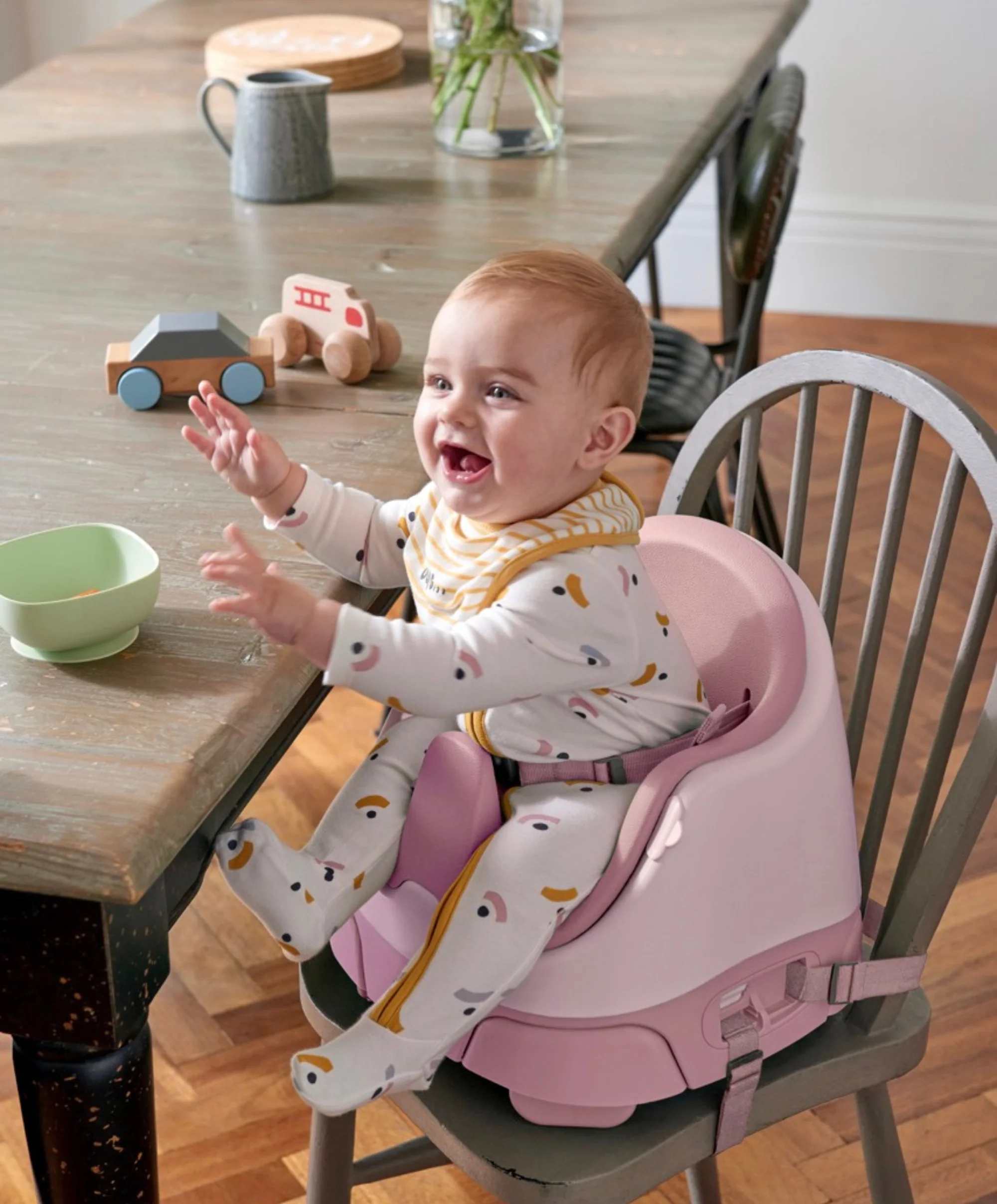 Bug 3-in-1 Floor & Booster Seat with Activity Tray - Blossom - Image 4