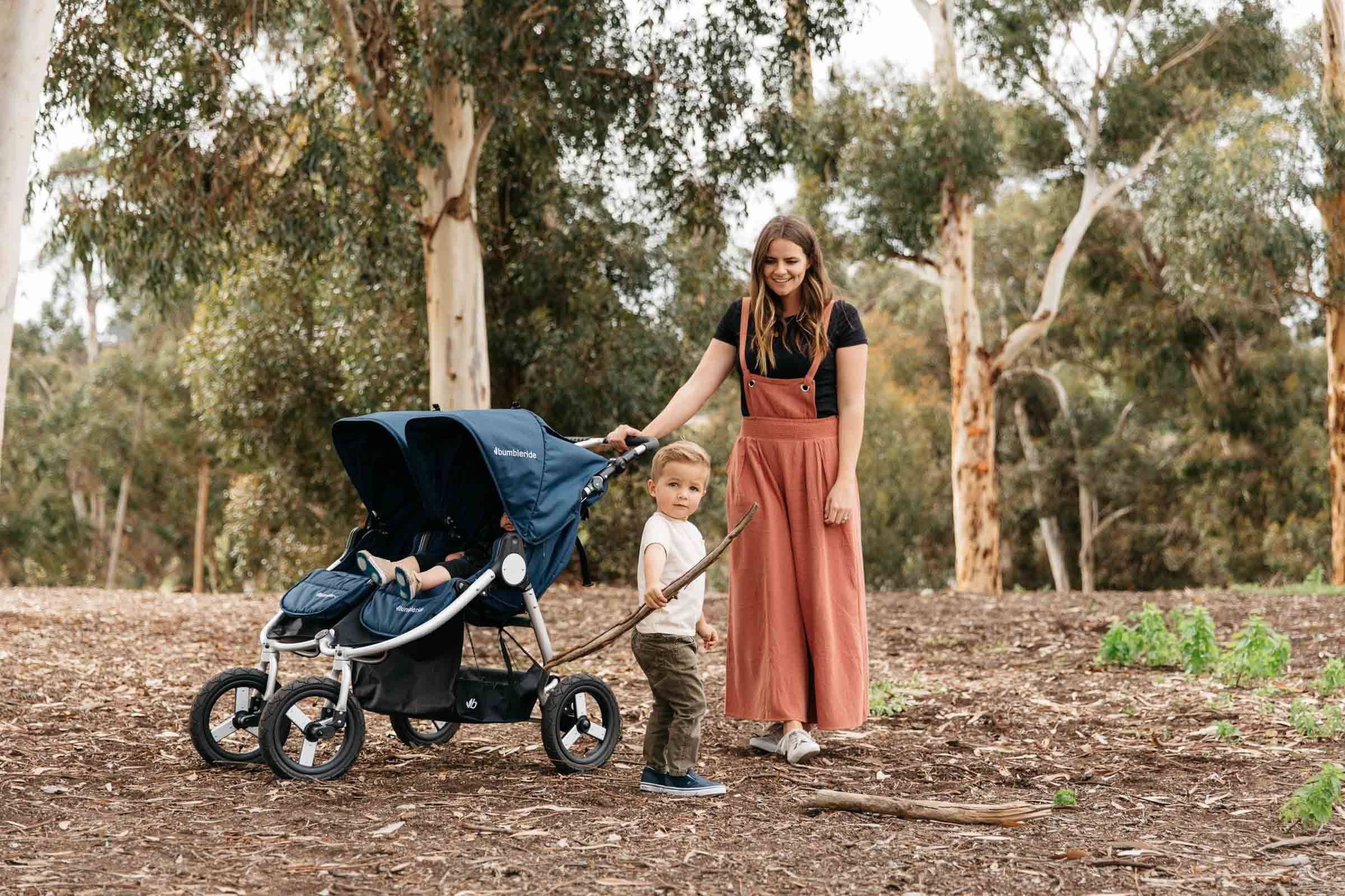 Bumbleride Indie Twin / Double Stroller Matt BLACK - Image 4
