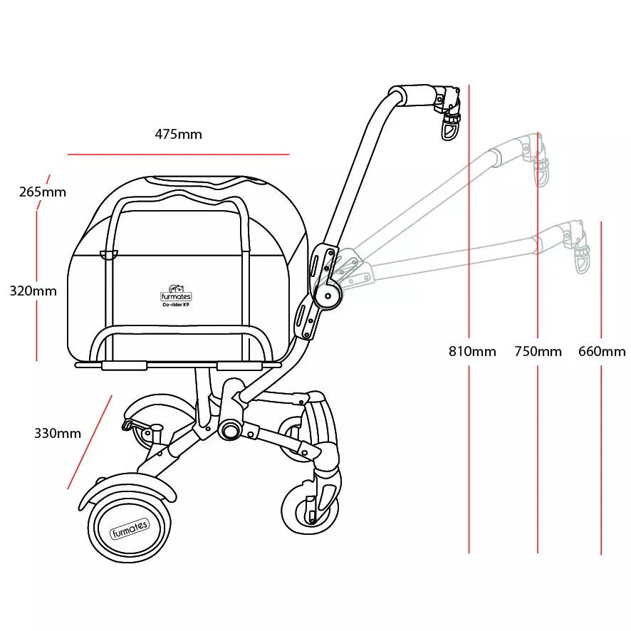 Furmate Co-Rider K9 Pet Trailer - Image 3