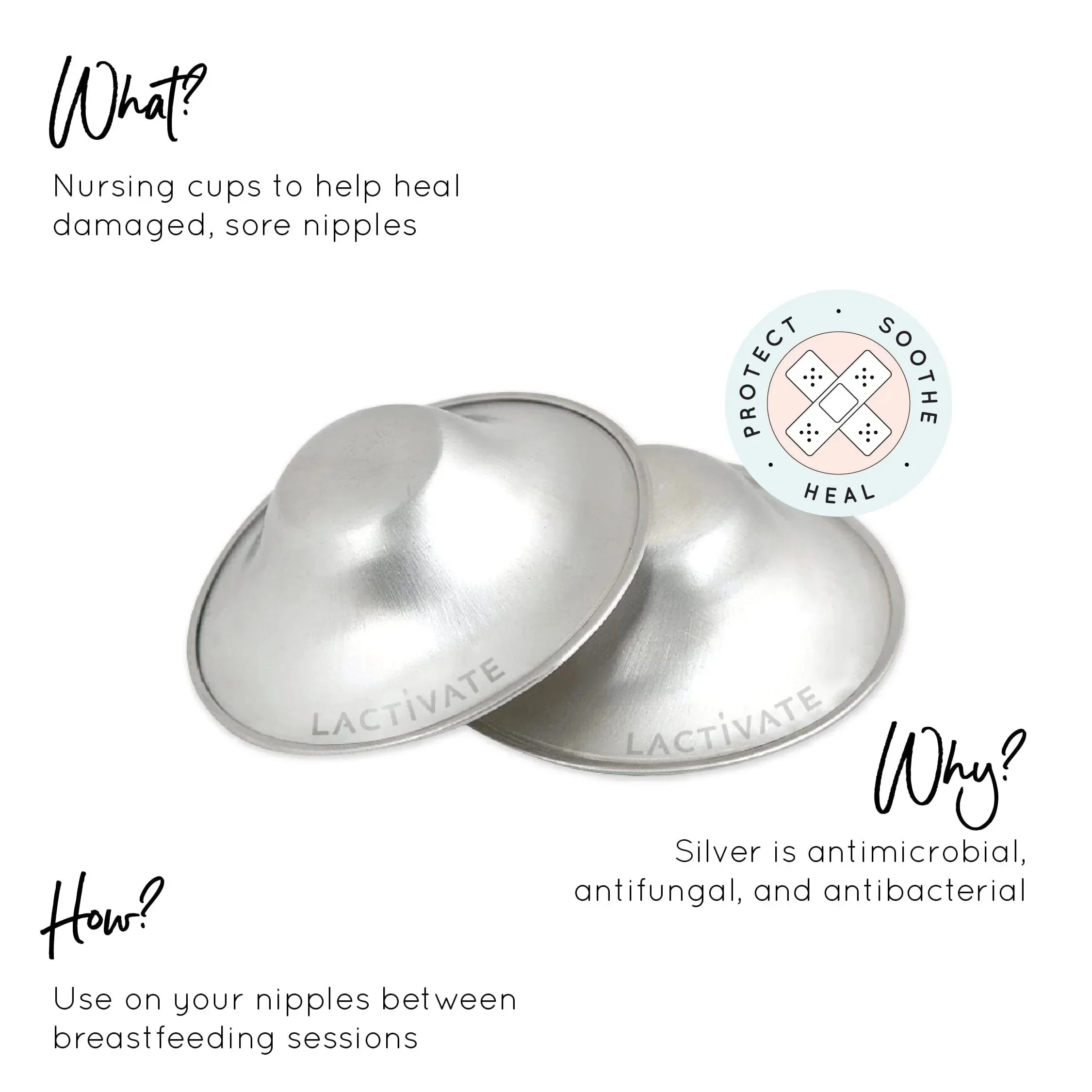 Lactivate Silver Nursing Cups S/M - Image 5