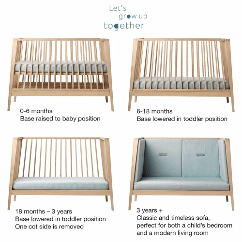 Leander Linea Cot with Mattress - Image 7