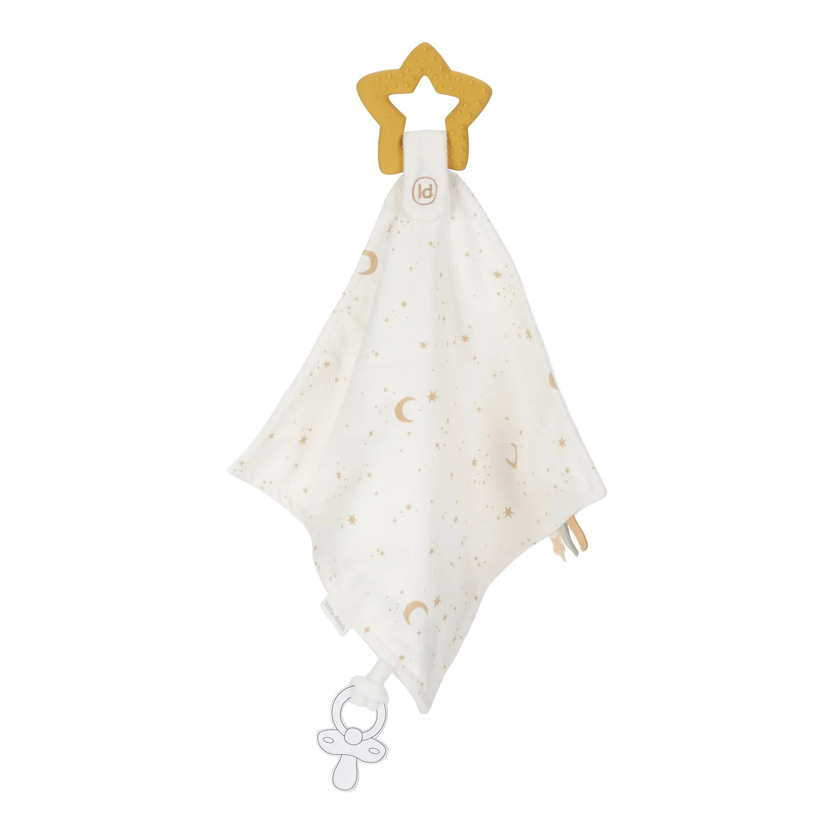 Little Dutch Cuddle Cloth - Baby Goose With Teething Ring