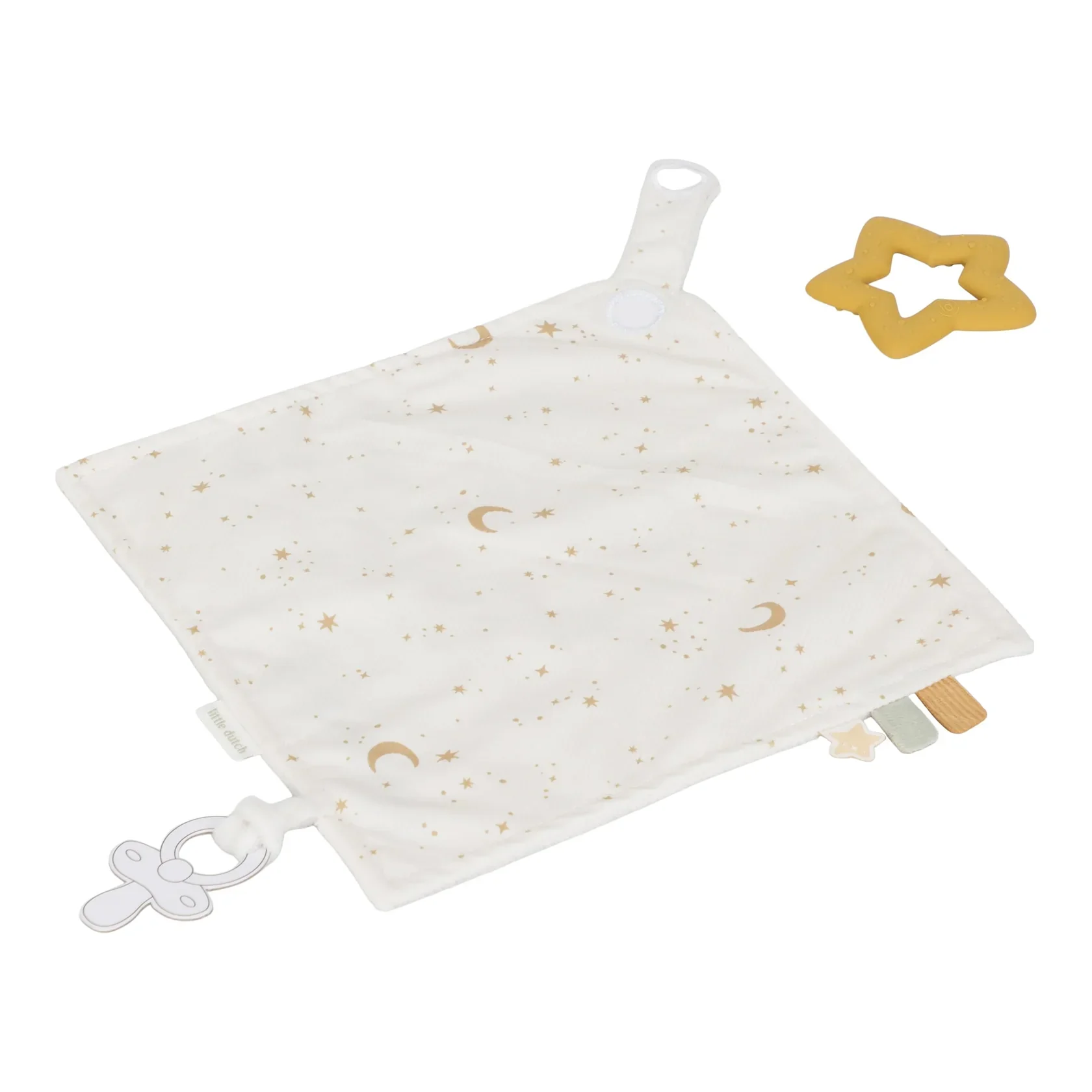 Little Dutch Cuddle Cloth - Baby Goose With Teething Ring - Image 5