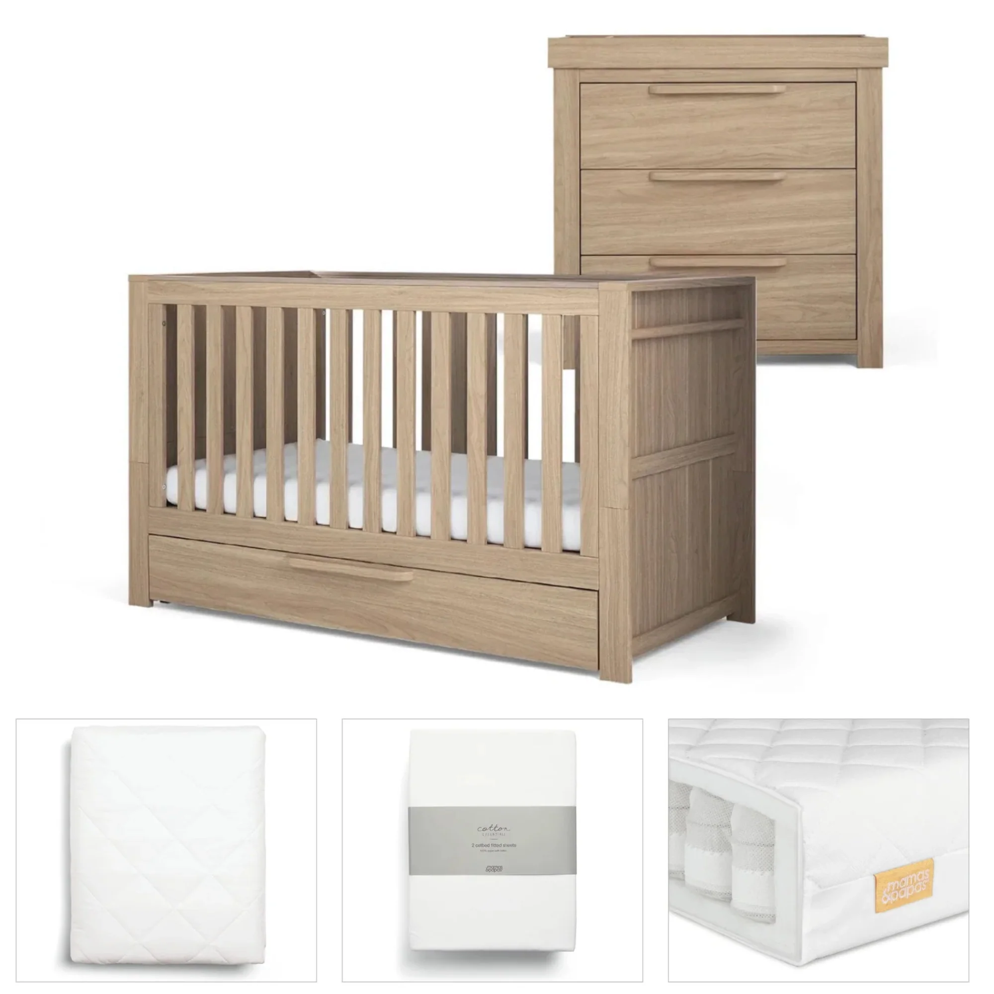 Mamas & Papas Franklin Light Oak 5 Piece Set