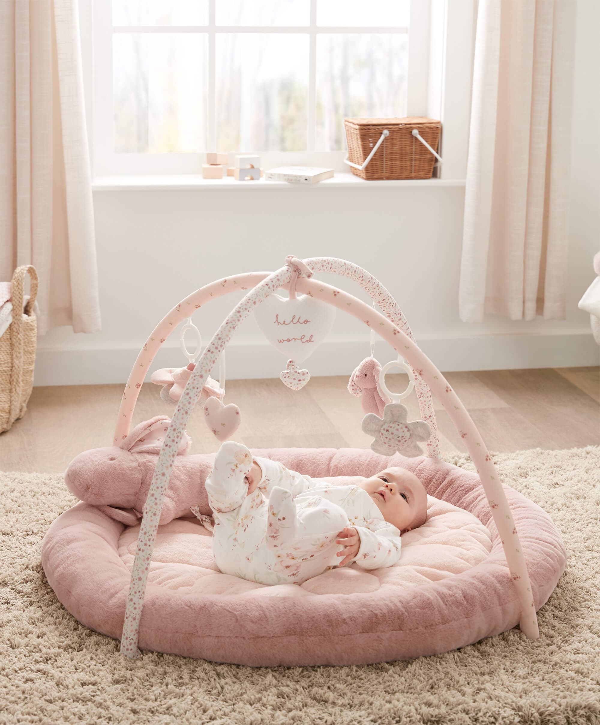 Mamas & Papas Playmat & Gym - Welcome to the World Pink - Image 3