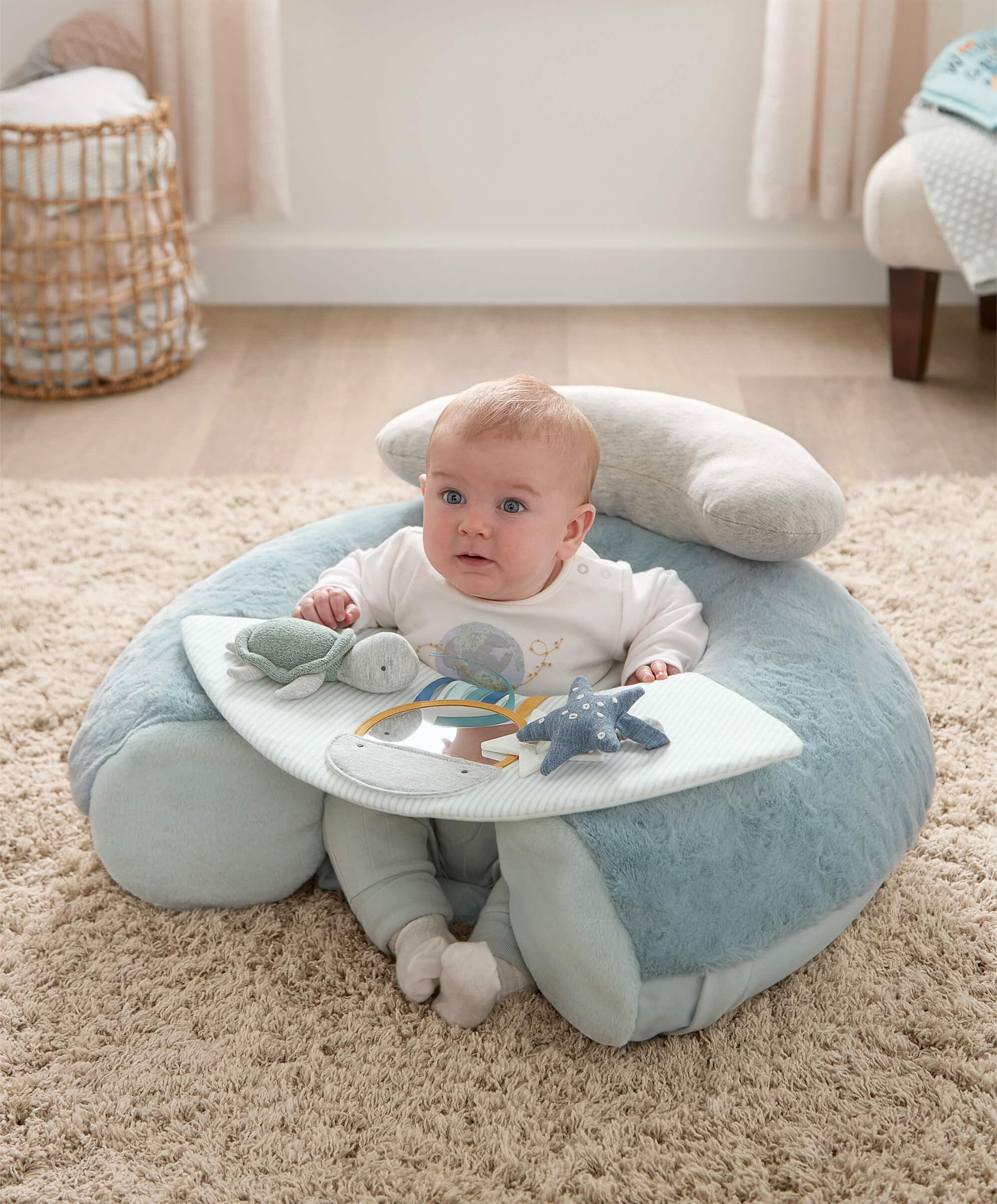 Mamas & Papas Sit & Play Floor Seat - Welcome to the World Blue - Image 3