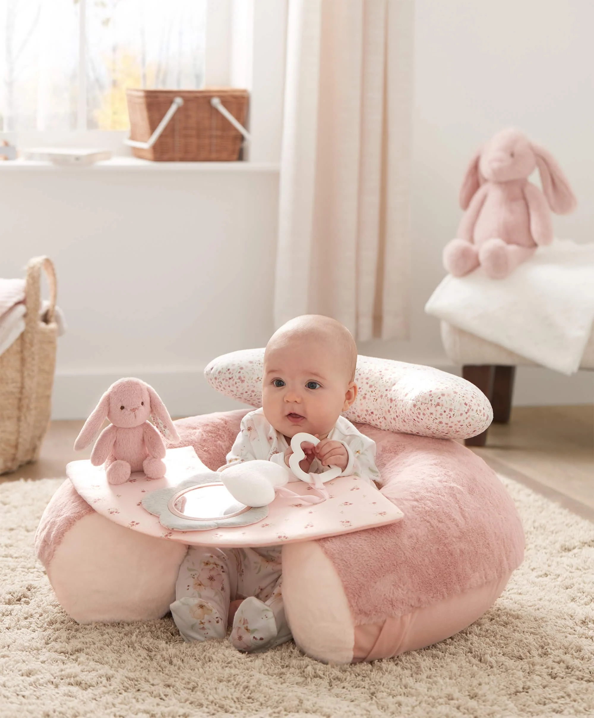 Mamas & Papas Sit & Play Floor Seat -Welcome to the World Pink - Image 3