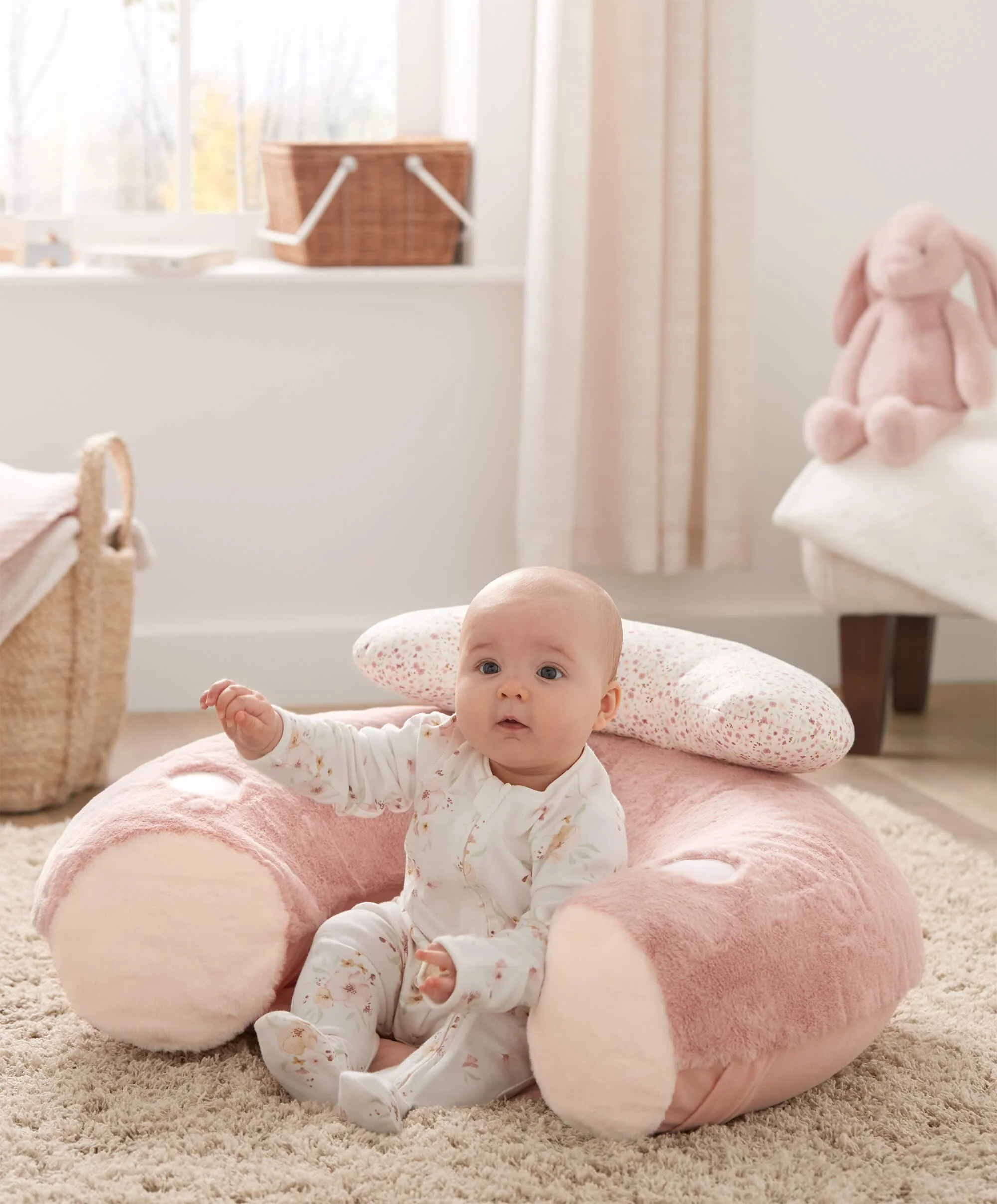 Mamas & Papas Sit & Play Floor Seat -Welcome to the World Pink - Image 4