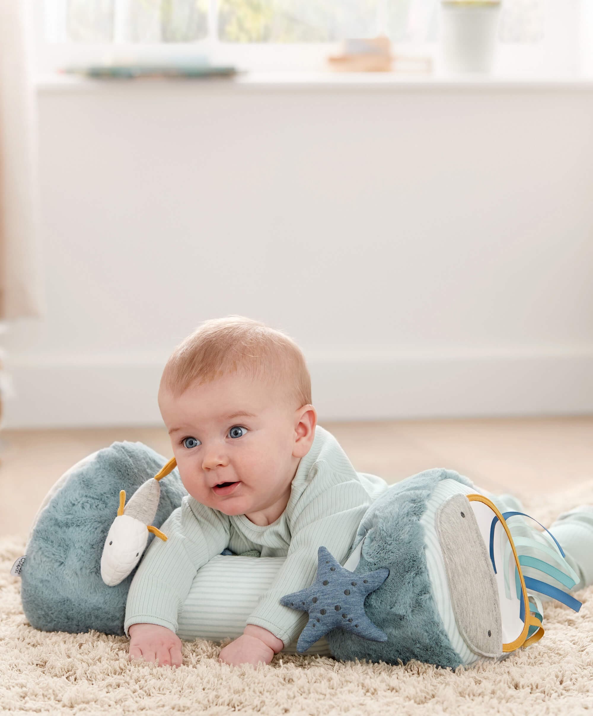 Mamas & Papas Tummy Time Roll - Welcome to the World Blue - Image 4