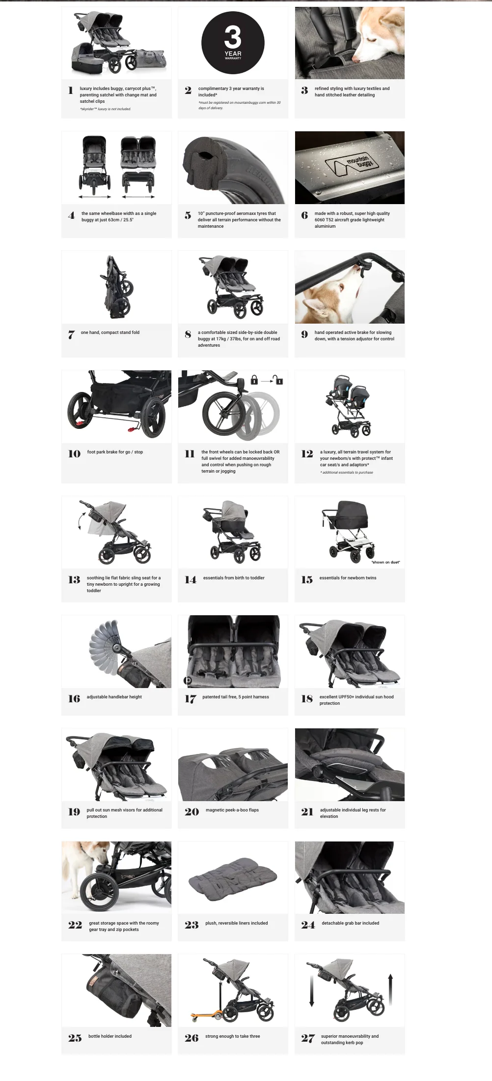 Mountain Buggy duet luxury collection carrycot plus for duet - Image 9