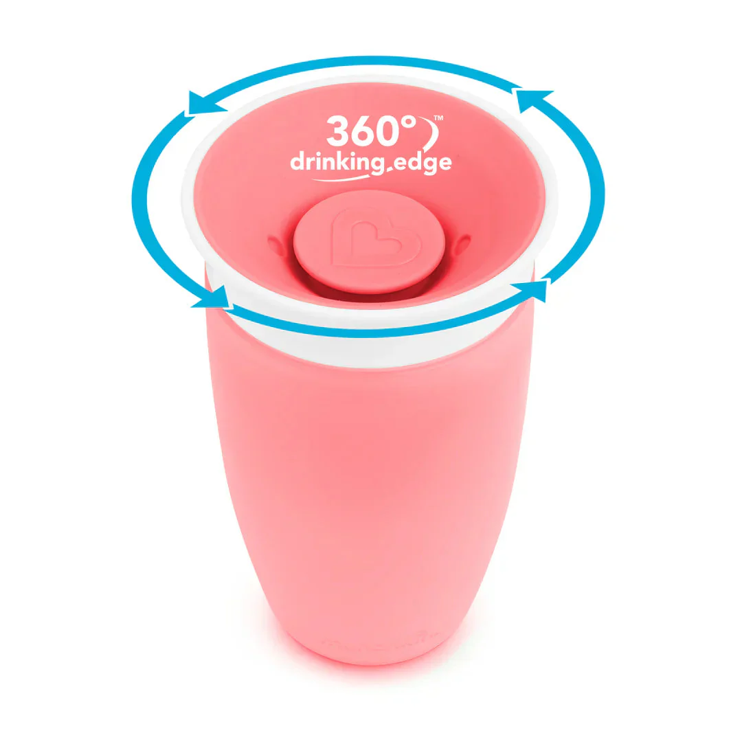 Munchkin 10oz Miracle® 360° Sippy Cup (Pink) - Image 4