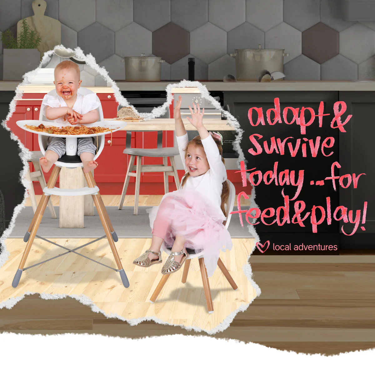 Phil&Teds poppy wood highchair - Image 4