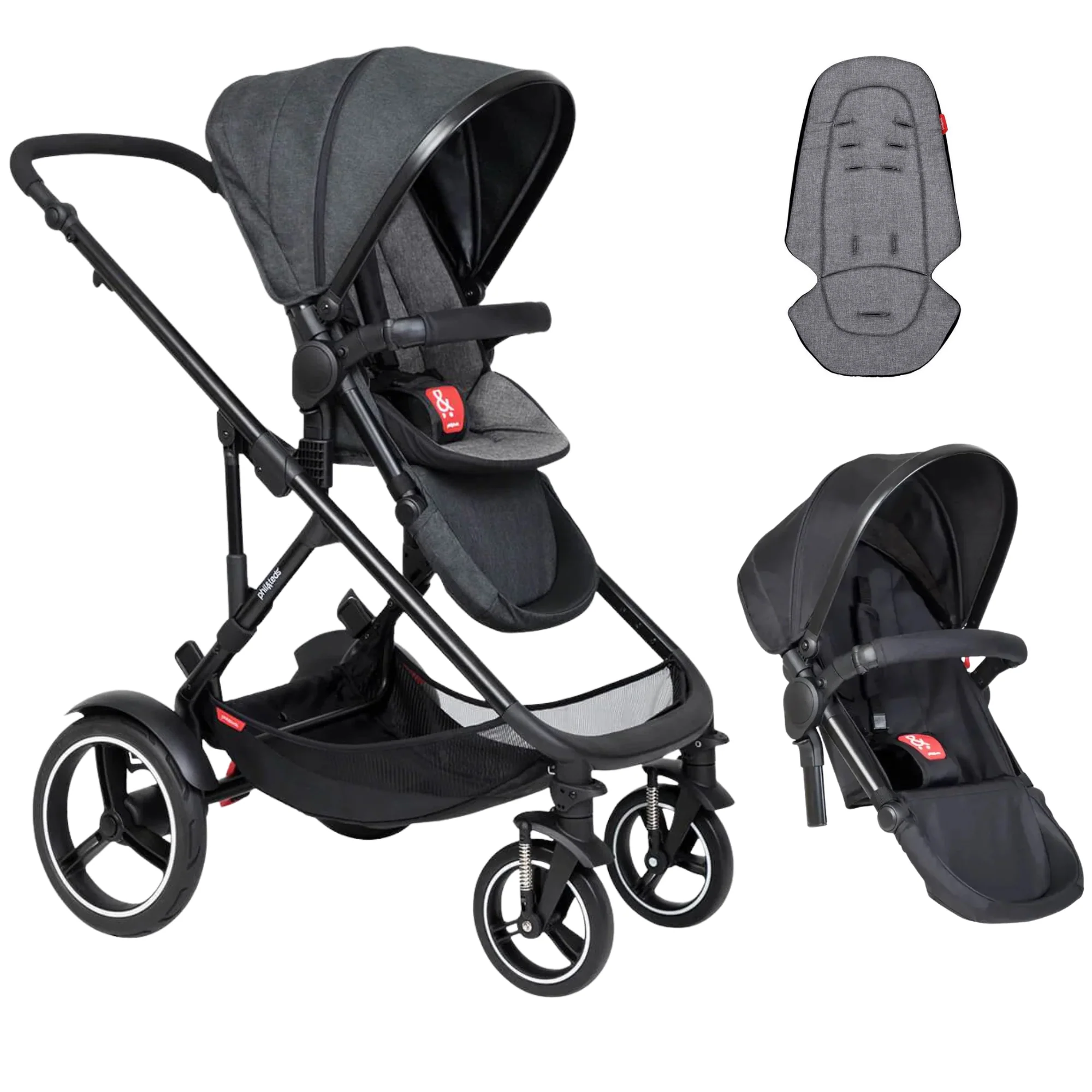 Phil&Teds Voyager modular 4-wheeler DOUBLE Stroller - Image 29