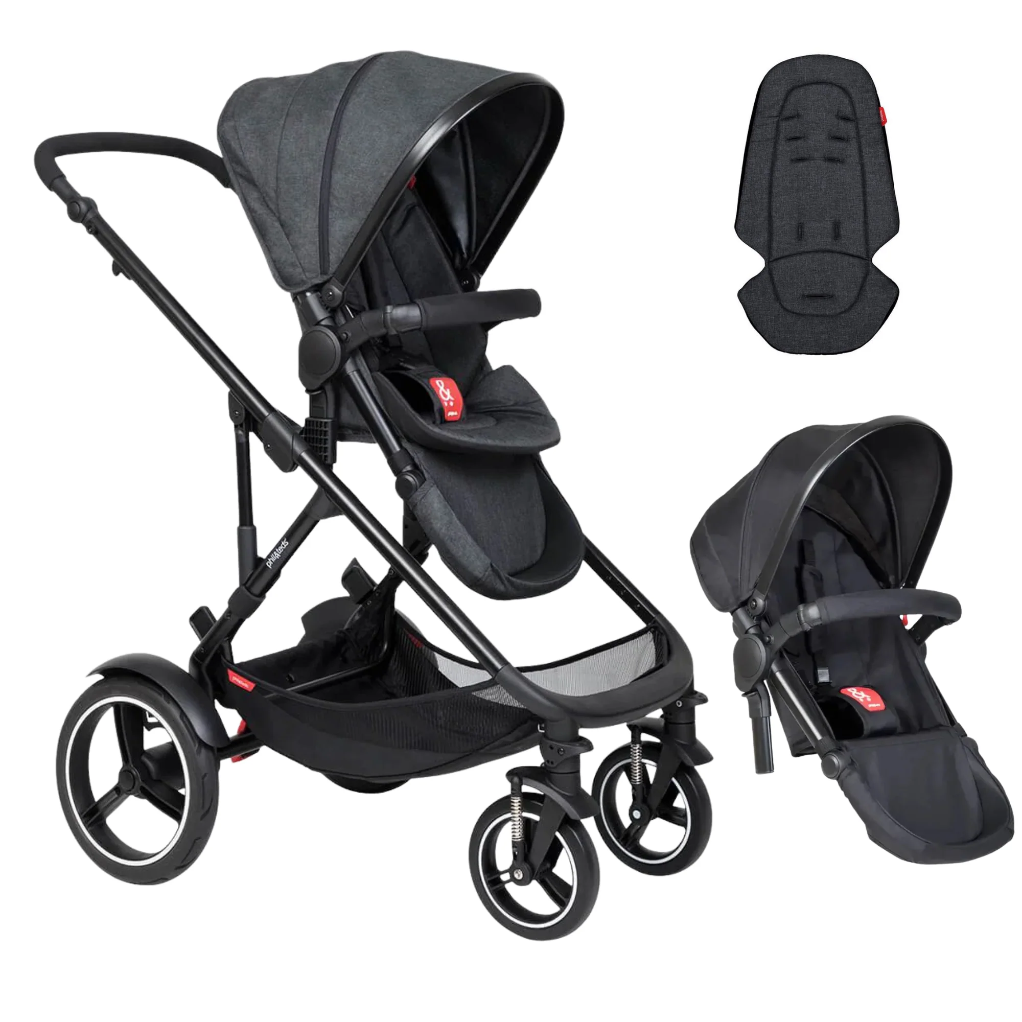 Phil&Teds Voyager modular 4-wheeler DOUBLE Stroller - Image 34