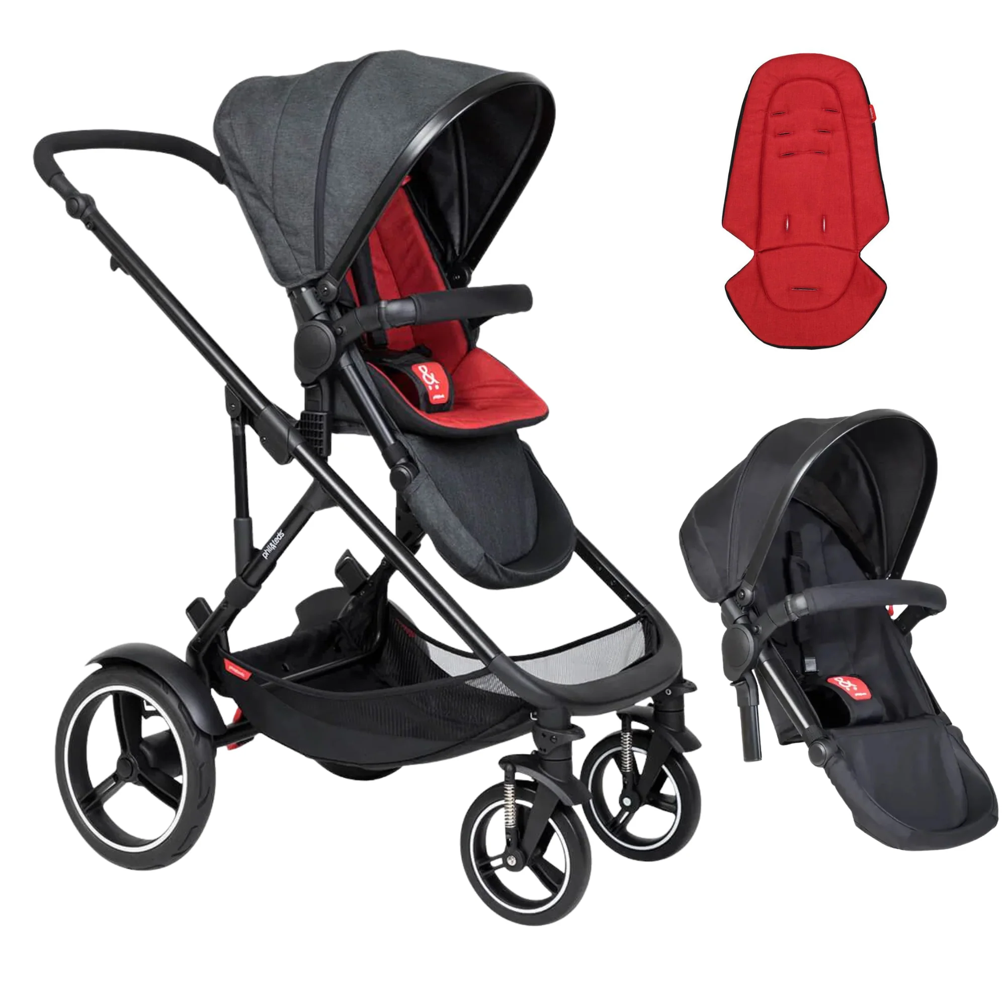 Phil&Teds Voyager modular 4-wheeler DOUBLE Stroller - Image 35