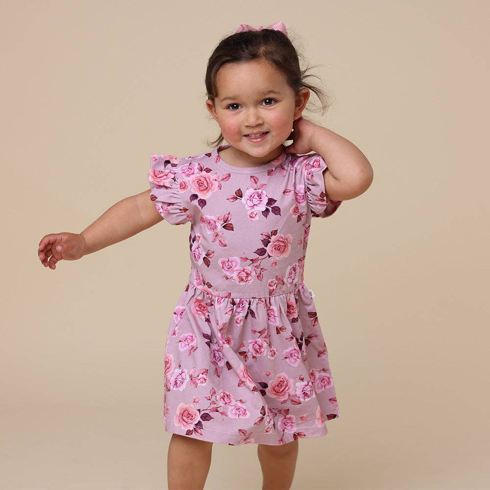 Snuggle Hunny - Blossom Short Sleeve Organic Dress - 0-3 Months (000) - Image 3