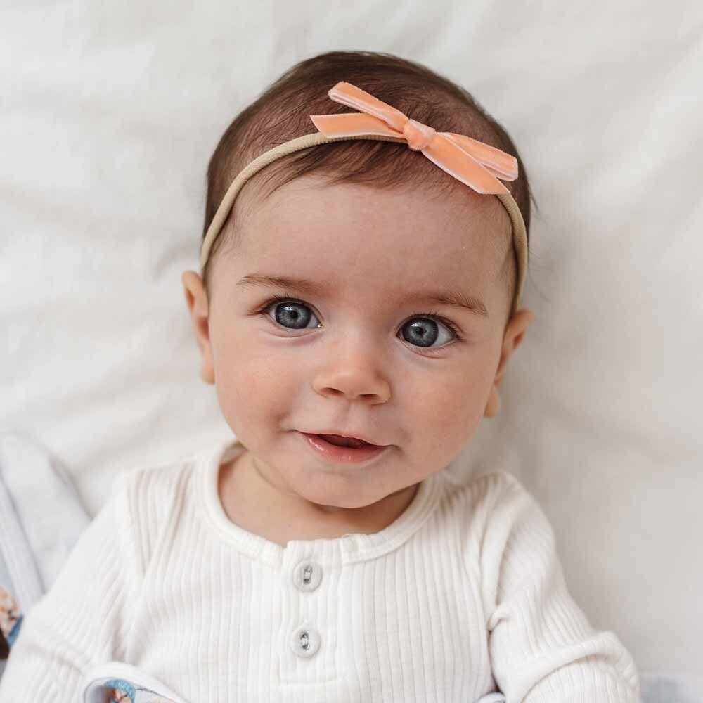 Snuggle Hunny - Coral Velvet Bow - Image 3