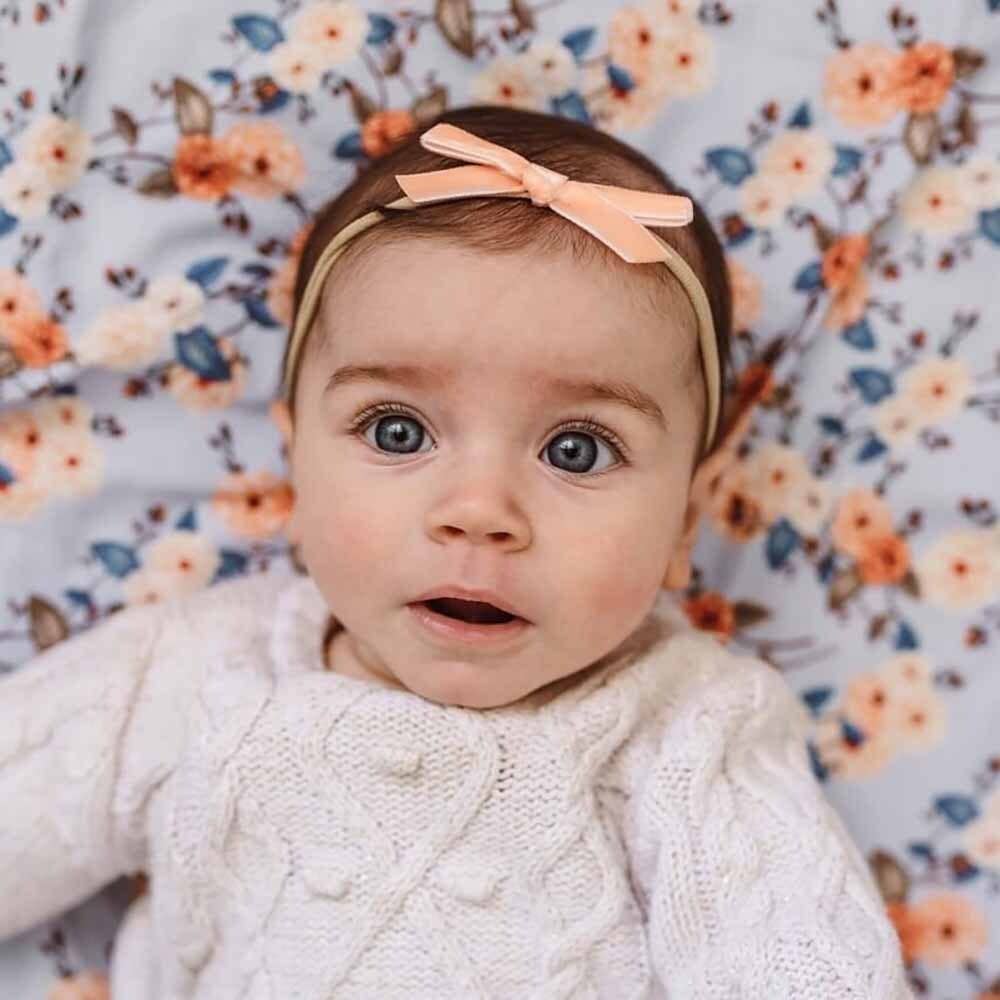 Snuggle Hunny - Coral Velvet Bow - Image 4