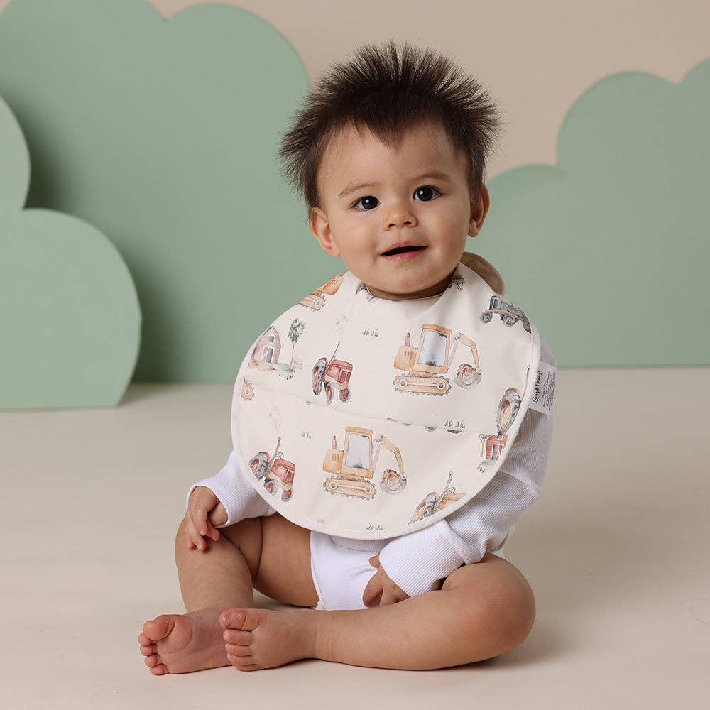Snuggle Hunny - Diggers & Tractors Snuggle Bib - Image 2