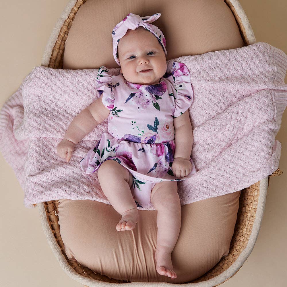 Snuggle Hunny - Floral Kiss Short Sleeve Organic Dress - Image 3