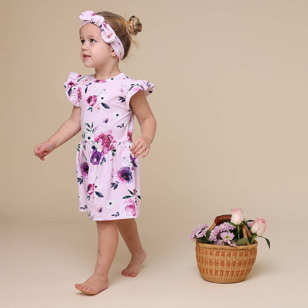 Snuggle Hunny - Floral Kiss Short Sleeve Organic Dress - Image 9
