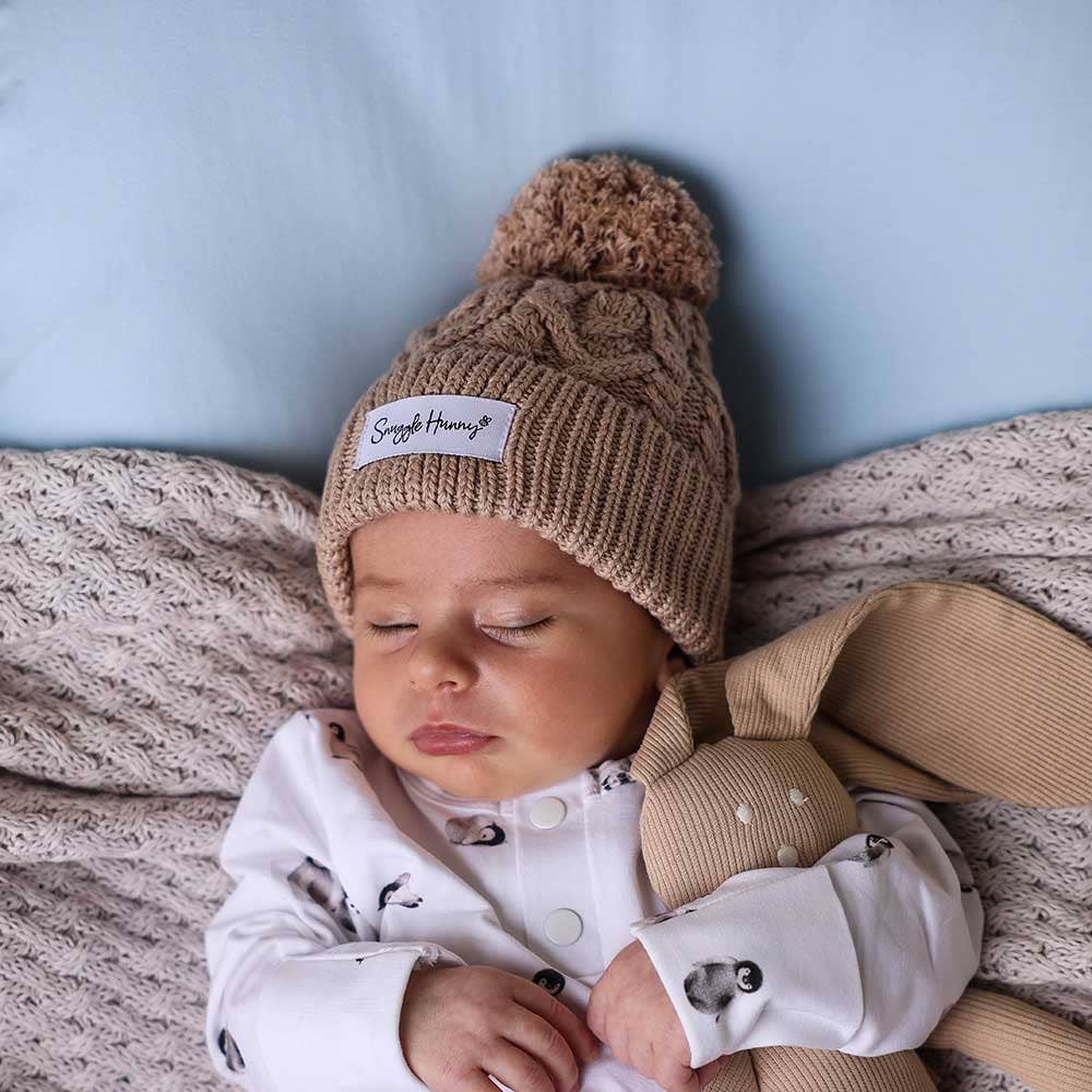 Snuggle Hunny - Hazelnut Organic Baby Knit Beanie - S - Image 4
