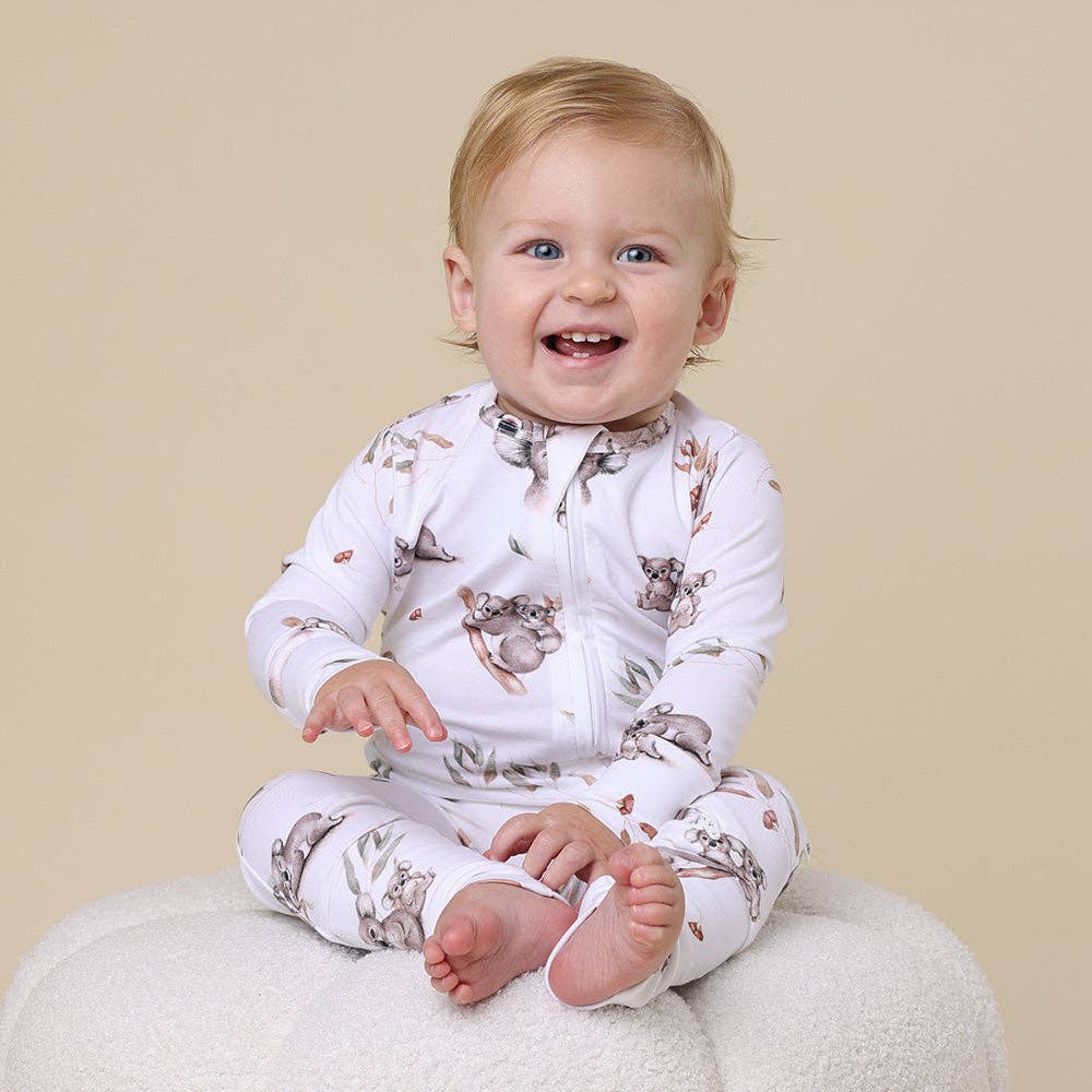 Snuggle Hunny - Koala Organic Snugglesuit Convertible Romper - 6-12 Months (0) - Image 2