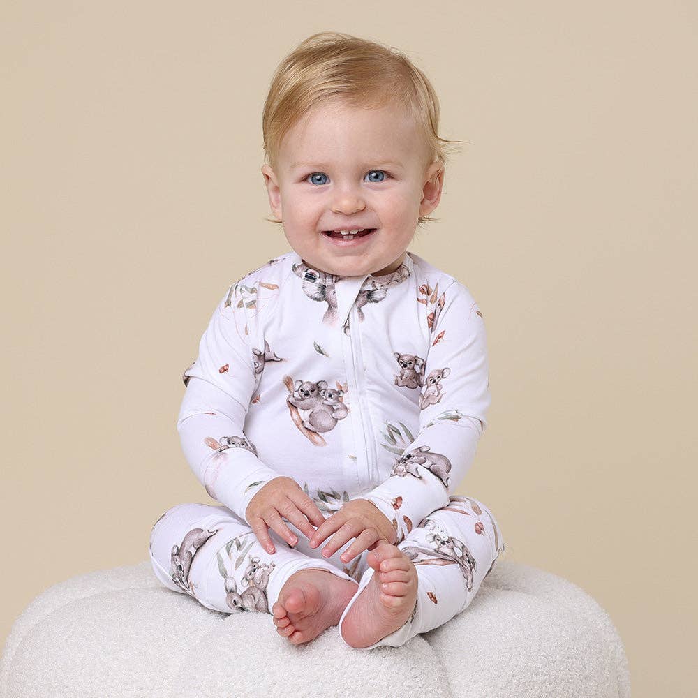 Snuggle Hunny - Koala Organic Snugglesuit Convertible Romper - Newborn (0000) - Image 4