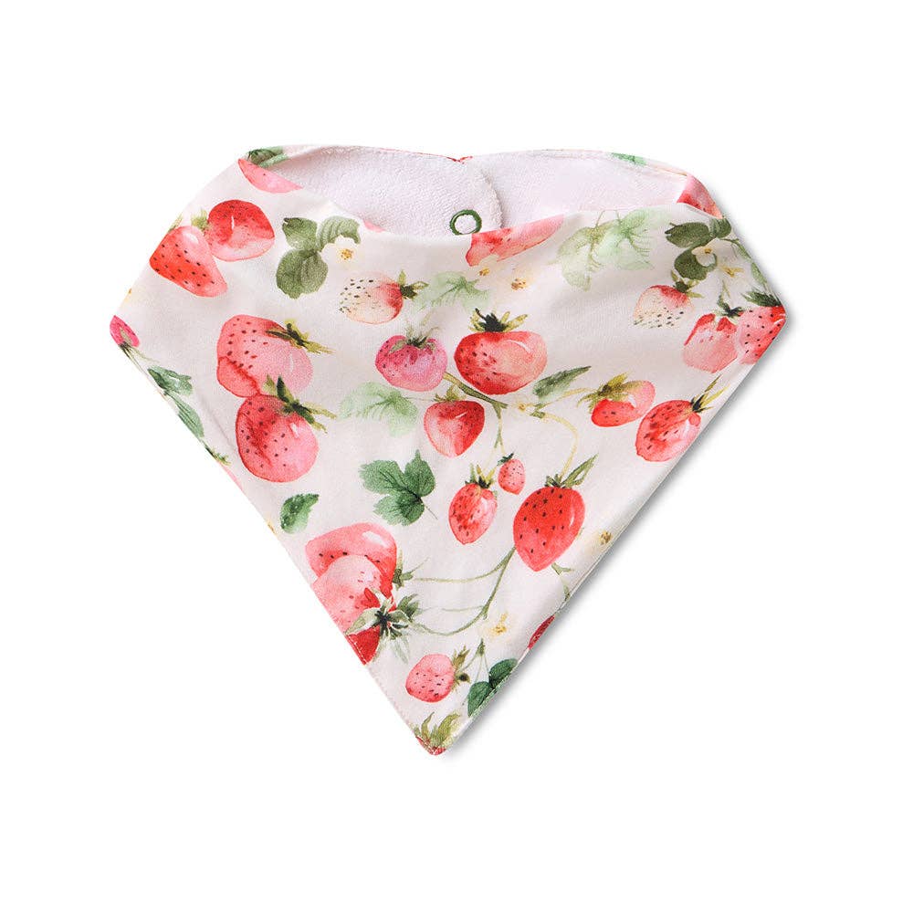 Snuggle Hunny - Strawberry Organic Dribble Bib